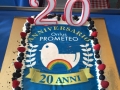 Torta compleanno vent'anni PROMETEO Istituto dei Tumori