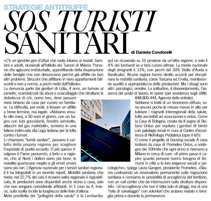 sos turisti sanitari La Repubblica