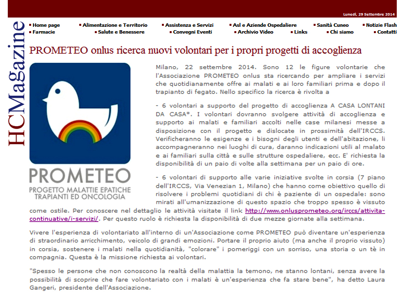 Testimonianze: un nostro socio intervistato a TG1 1