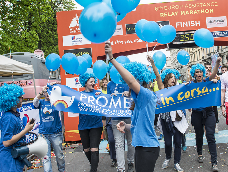 Milano Marathon 2016 - il traguardo di PROMETEO