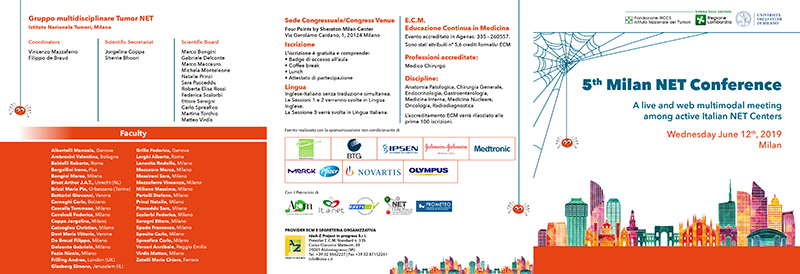 4th Milan NET Conference - Convegno tumori neuro endocrini- 12 giugno 2018  Copia