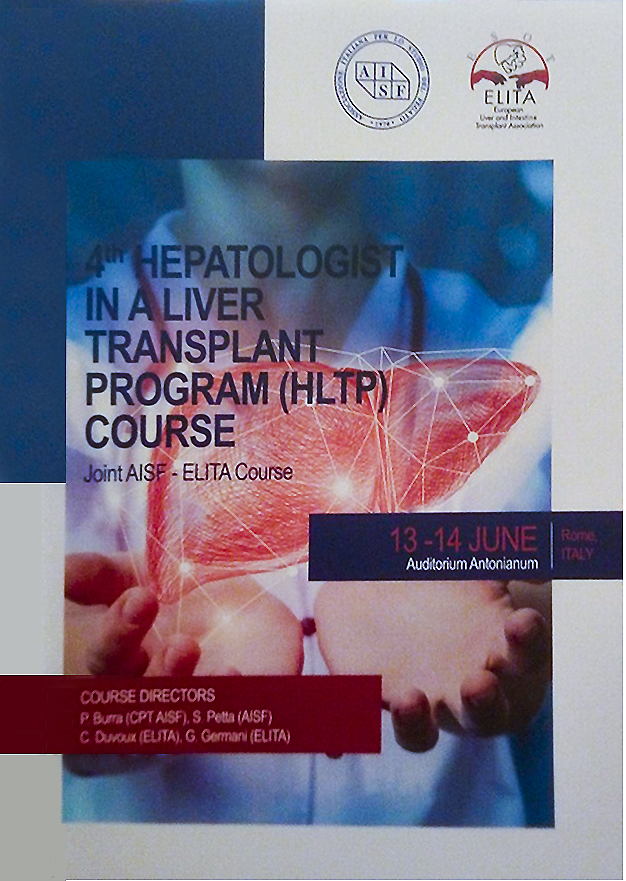AISF-ELITA Course "Hepatologist in a Liver Transplant Program" - Roma, 13-14 giugno 2019