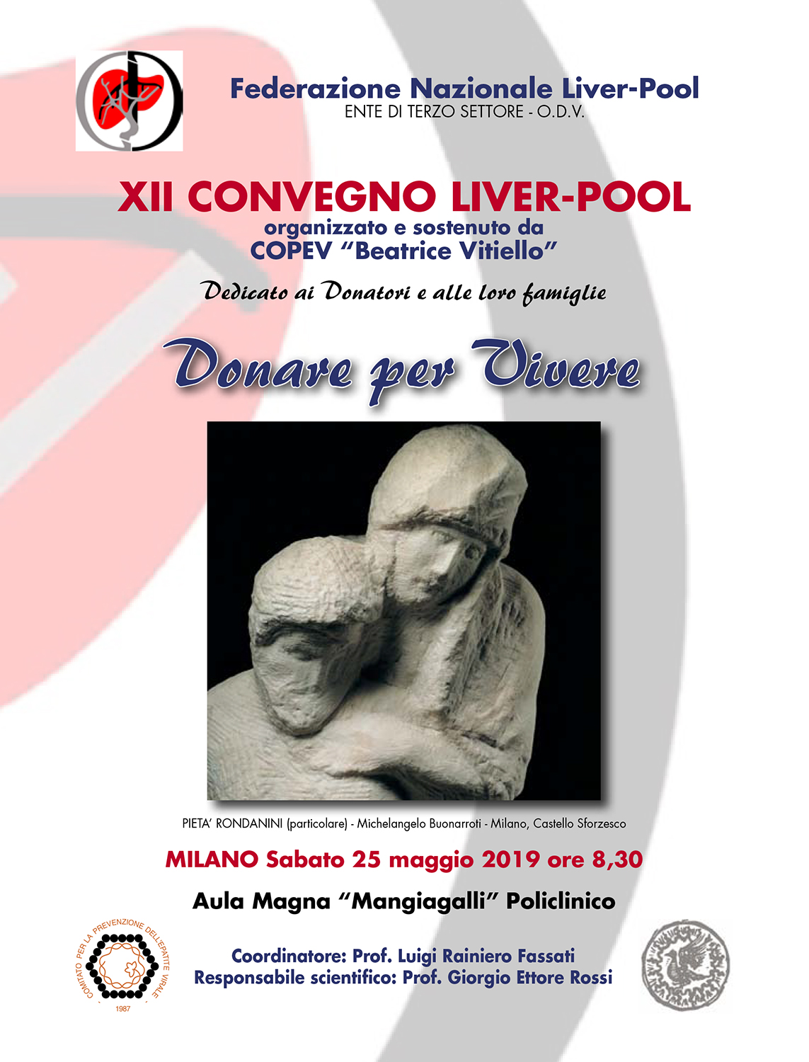 XII CONVEGNO LIVER-POOL Donare per Vivere - Milano 25 maggio 2019